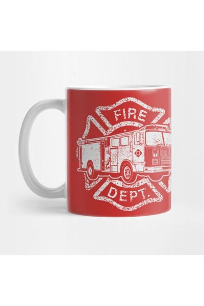 TatFast كوب شاحنة النار Firefighter، هدية، مهر، عرض