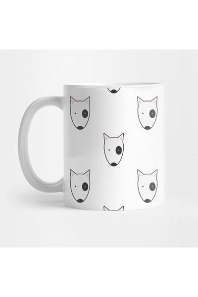 TatFast كوب بتصميم وجه كرتوني من Bull Terrier، هدية، هدية، هدية
