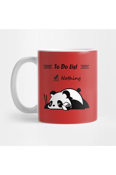 TatFast Hilarious Lazy Panda to Do List Panda Lover Mug, Gift, Dowry, Presentation