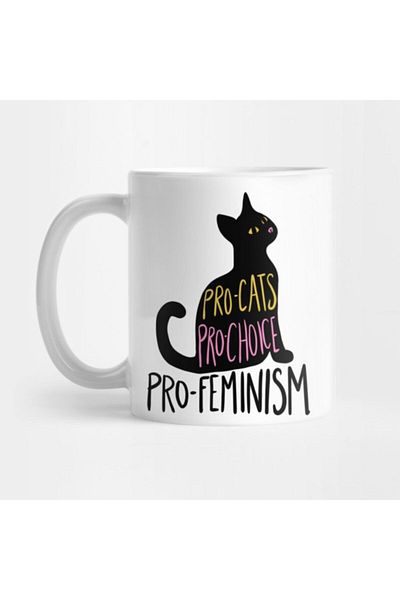 TatFast Pro-cats Pro-choice Pro-feminism - كوب، هدية، مهر وعرض