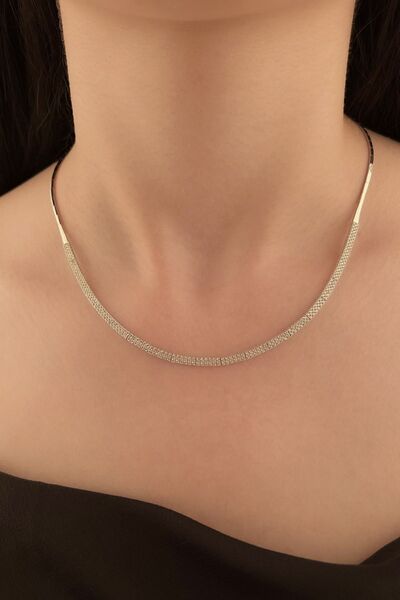 Fiyonk Kuyumculuk 14 Ayar Altın Çift Sıra Oval Su Yolu Gerdanlık