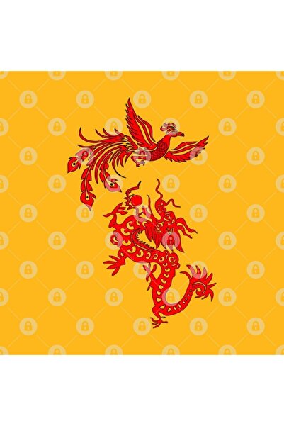 TatFast Phoenix Dragon Feng Shui Mug, Gift, Dowry, Presentation Holder