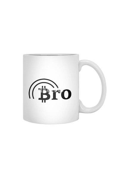 Fizello كوب أبيض من Bro Bitcoin BTC Crypto Cryptocurrency Wallstreetbets