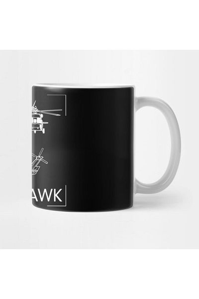 TatFast Uh-60 Black Hawk Military Helicopter Gift Mug