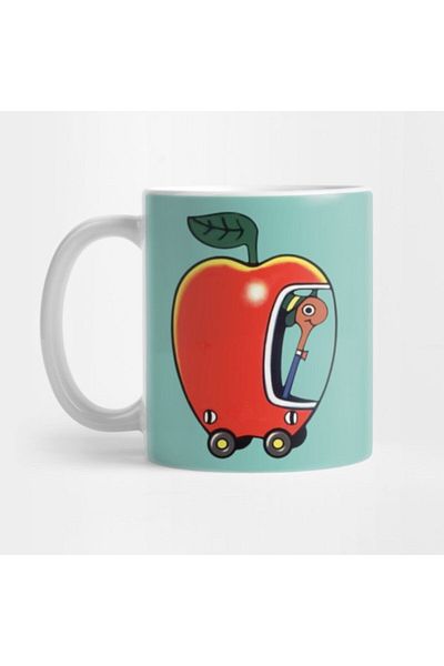 TatFast كوب التفاح من Lowly The Worm And His، هدية، مهر، عرض
