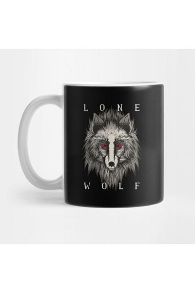 TatFast كوب Lone Wolf Alpha Male Red Eyes، هدية، مهر، عرض
