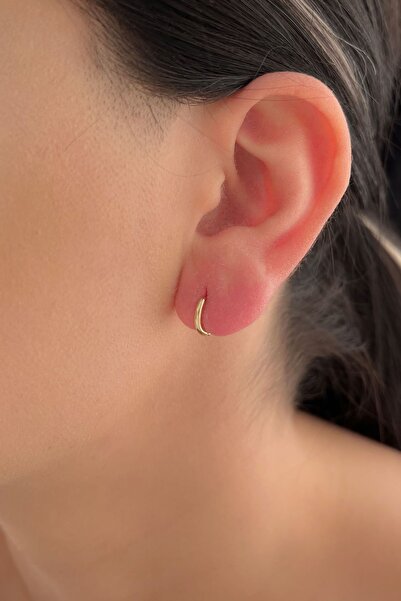 Fiyonk Kuyumculuk 14 Ayar Altın Mini Halka Küpe