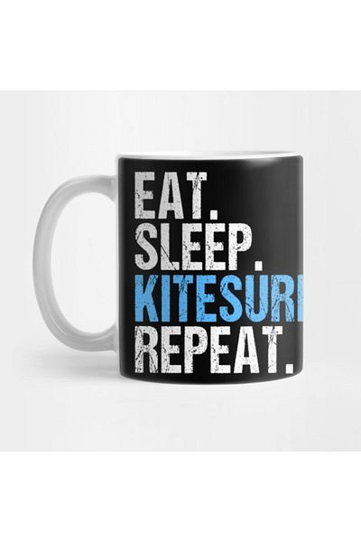 TatFast Eat Sleep Kitesurf Repeat Mug, Gift, Dowry, Presentation