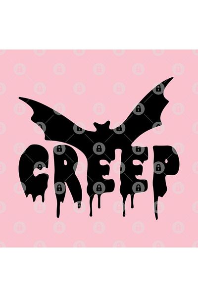 TatFast كوب Creep Bat Gothic الجمالي الجرونج Vampiric Punk Halloween