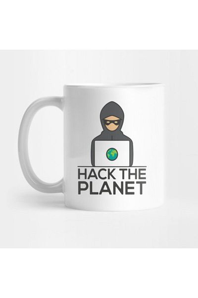 TatFast كمبيوتر محمول Hack Planet - كوب برمجة Hacker مع هدية ومهر وعرض