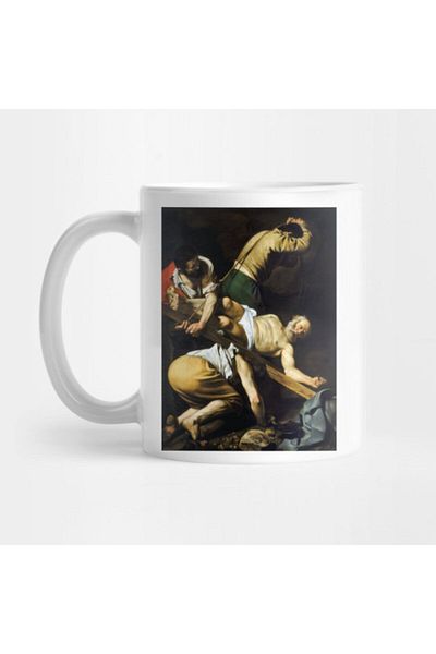 TatFast كوب Caravaggio Crucifixion Of Saint Peter، هدية، مهر، عرض