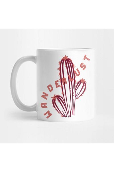 TatFast كوب Cacti Wanderlust، هدية، مهر، حامل عرض