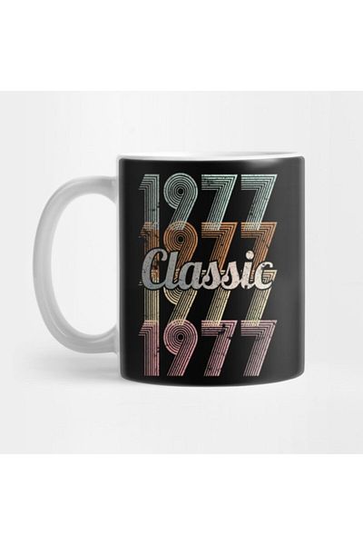TatFast كوب عيد ميلاد كلاسيكي لعام 1977 بعمر 43 عامًا، هدية، هدية، هدية، هدية