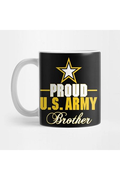 TatFast Men_s Brother Army - كوب هدايا Star Proud Us Army Brother