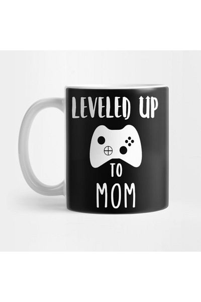 TatFast Leveled Up To Mom/pregnancy Announcement Tee Promoted To Mommy Gamer Mom Funny Future Mother To Mug