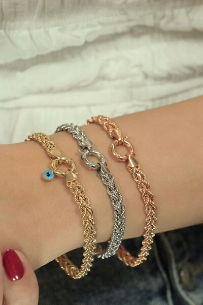 Fiyonk Kuyumculuk 14 Ayar Altın Örgü Bileklik 2