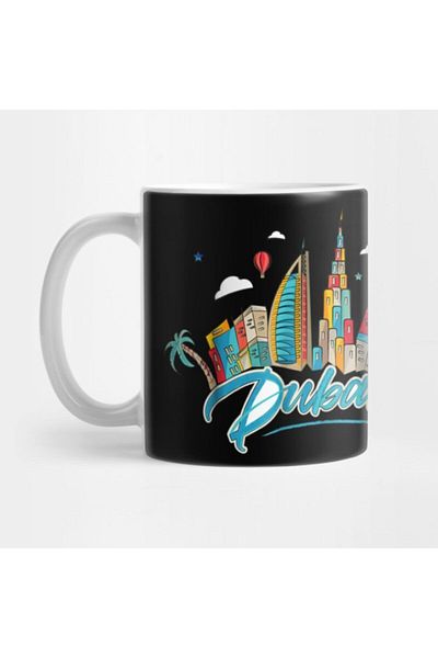 TatFast Vintage Dubai Uae T - كوب، هدية، مهر، عرض. هدية تذكارية للحياة في مدينة دبي