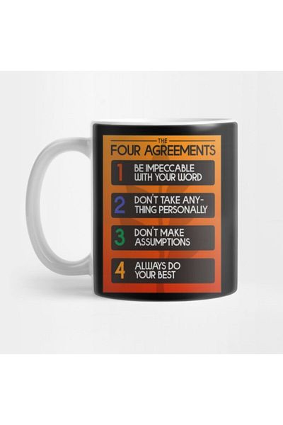 TatFast كوب التنمية الذاتية من The Four Agreements، هدية، مهر، عرض