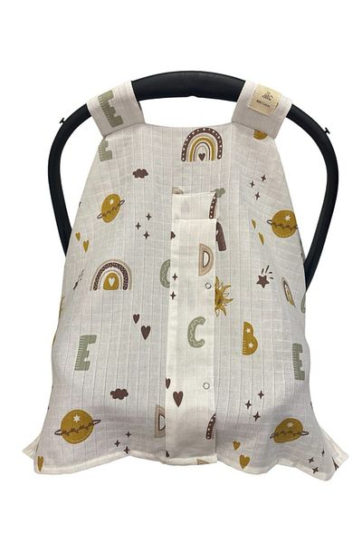 Puro Cotone Alphabet Stroller Cover and Cushion for Baby