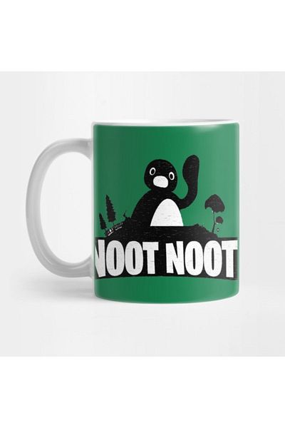 TatFast كوب Noot Noot Black Pingu، هدية، مهر، عرض
