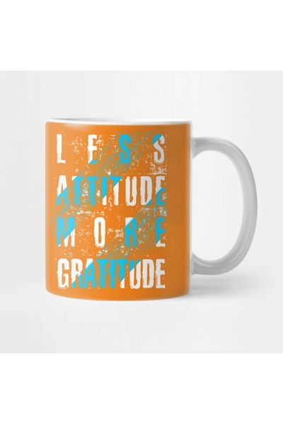 TatFast كوب Less Attıtude More Gratıtude، هدية، مهر، عرض