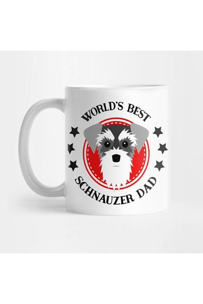 TatFast كوب Schnauzer Dad الأفضل في العالم، هدية، مهر، عرض