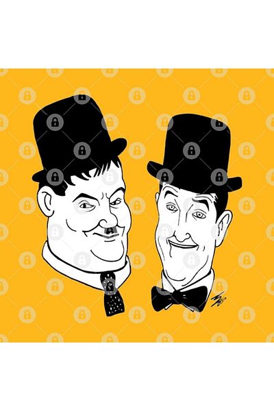 TatFast Laurel and Hardy Caricatures Mug, Gift, Dowry, Presentation Holder