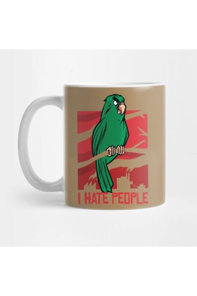 TatFast Parakeet I Hate People Mug, Gift, Dowry, Presentation