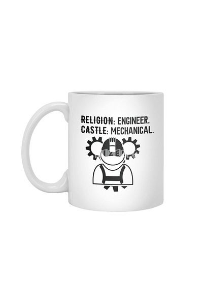 Fizello هدية ميكانيكية من Engineer Crafts، كوب أبيض، هدية، مهر، حامل عرض