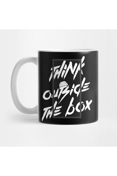 TatFast Think Outside The Box Hoodie Case Mag Carnet ملصق جدار الفن القدح