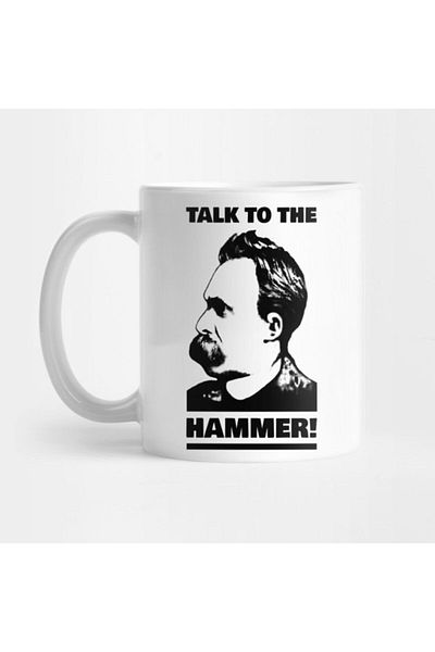 TatFast كوب فريدريش نيتشه Talk To The Hammer Philosophy Punfor Philosophers Teachers And Book Lovers