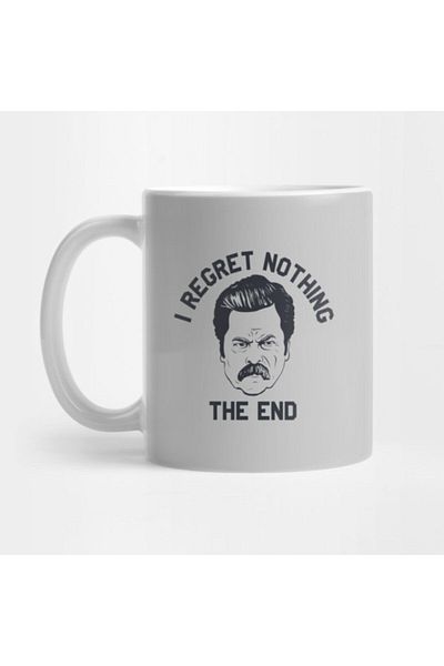 TatFast Ron Swanson Parks And Rec I Regret Nothing Mug
