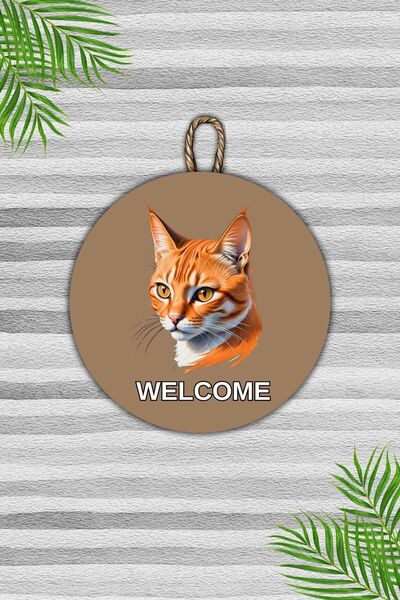 Dormot Home Ornament modern din lemn cu model de pisică și pisică maro - Susu...