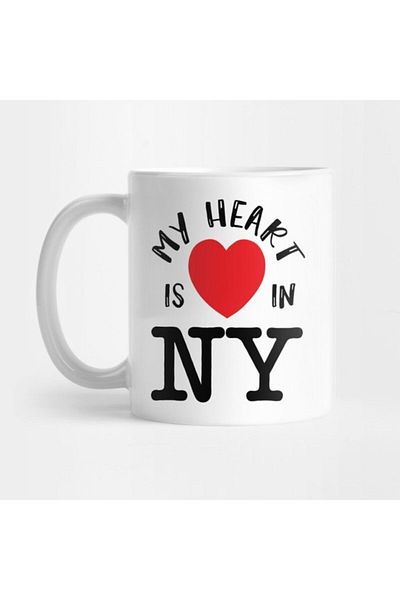 TatFast كوب هدايا My Heart Is In New York Great Ny، New Yorkers Nyc