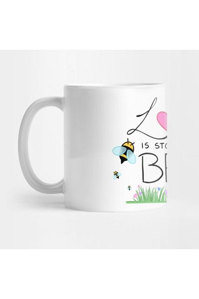 TatFast Love Is Stored in the Bees Mug, Gift, Dowry, Presentation