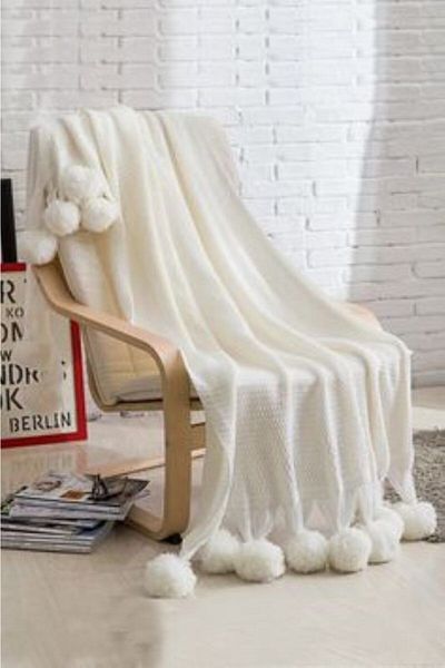 EACHTOME Sofa Shawl Soft Furry 100x160 Cm