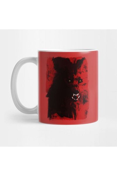 TatFast كوب Howling Werewolf، هدية، مهر، حامل عرض
