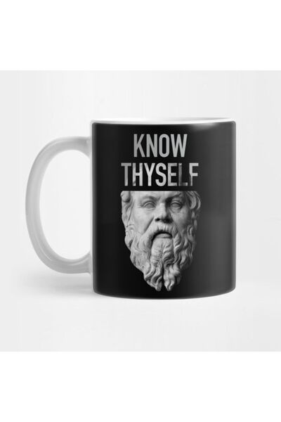 TatFast كوب سوكراتس Know Thyself Delphi Saying الفلسفة اليونانية القديمة لعشا...