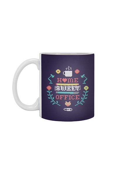Fizello Home Sweet Office - العمل من المنزل، كوب أبيض، هدية، مهر، عرض
