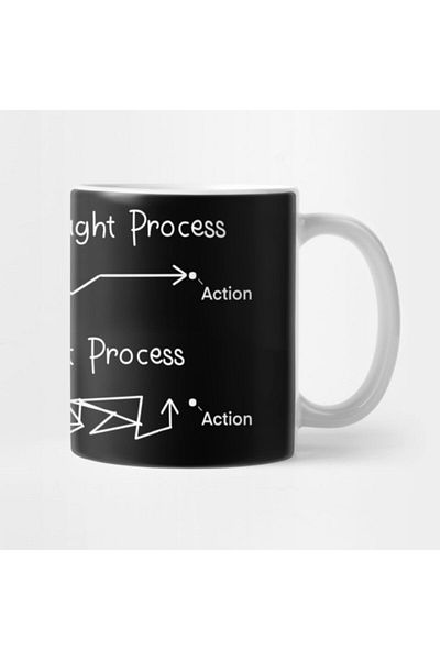 TatFast كوب Adhd Thought Process، هدية، مهر، حامل عرض
