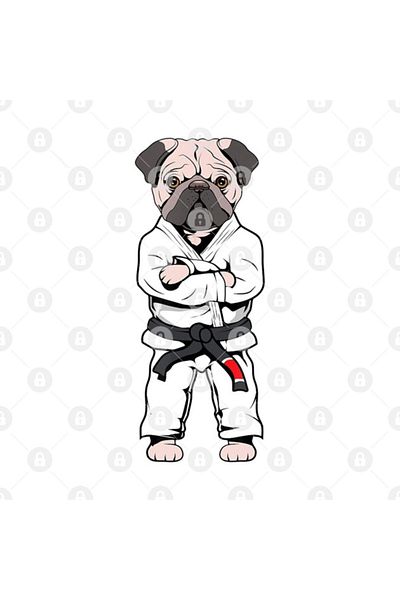 TatFast Funny Pug Brazilian Jiu Jitsu Gift Bjj Jiu Jitsu Dog Owner Mug
