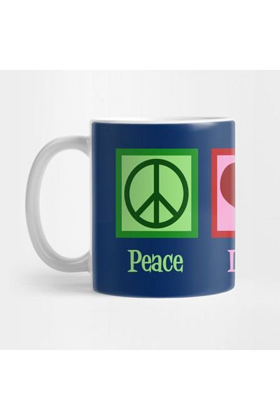 TatFast Peace Love Clarinet Mug, Gift, Dowry, Presentation Holder