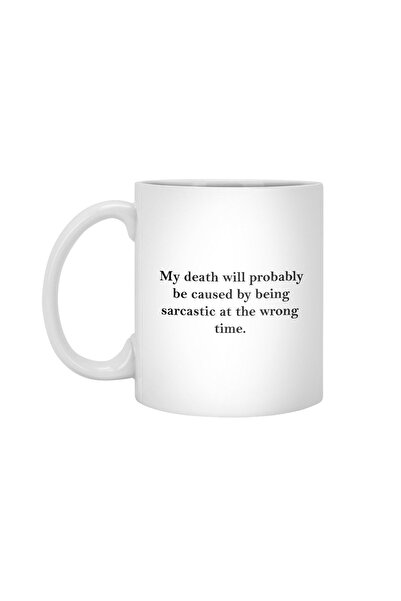Fizello Sarcastic Japanophile (Black Text) - White Cup Gift Dowry Presentatio...