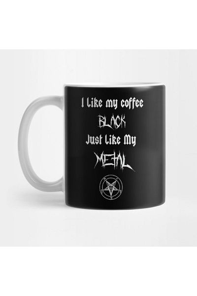 TatFast I Recommend Coffee Black Metal Mug - Gift, Dowry, Presentation