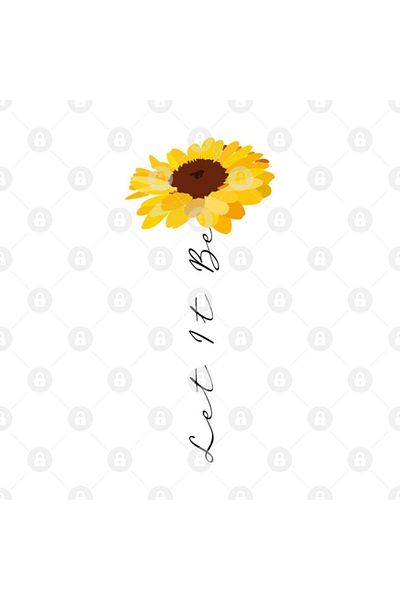 TatFast Let It Be Quote - كوب Sunflower صيفي أخضر أنيق، هدية وعرض