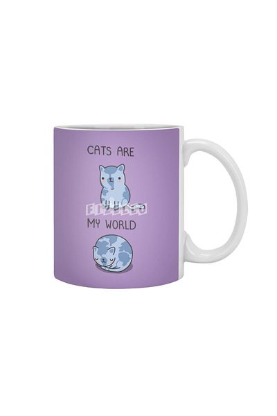 Fizello Cats Are My World White Trophy, Gift, Dowry, Presentation