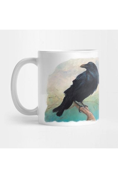 TatFast كوب Raven On A Limb، هدية، مهر، عرض