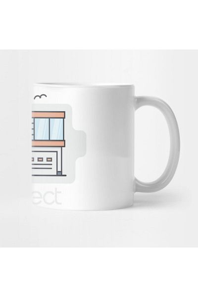 TatFast كوب معماري بسيط ونظيف، هدية، مهر، عرض