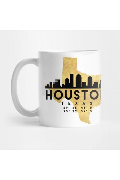 TatFast Houston Texas Skyline Map Art Trophy, Gift, Dowry, Presentation
