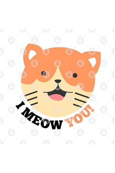 TatFast كوب كرتوني I Meow You، هدية، مهر، عرض